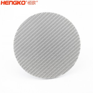 恒歌定制1-300微米316L不銹鋼燒結網圓濾片孔隙率高耐腐蝕_用于制藥行業(yè)