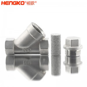 恒歌定制316L粉末燒結(jié)不銹鋼Y型過濾器耐腐蝕易清洗，用于化工行業(yè)